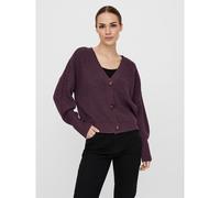 VERO MODA Chaqueta corta abotonada. Color burdeos