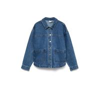 VERO MODA Vmjamie Ls - Sobrecamisa Mix Ga Noos para mujer, azul medio (mezclilla azul medio), talla M, Azul medio (mezclilla azul medio), M