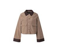 VERO MODA Chaqueta de entretiempo 'VMVIC' brocado / marrón oscuro XL brocado / marrón oscuro