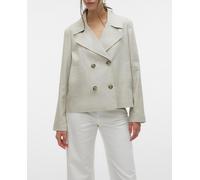 Vero Moda Chaqueta estilo trench de mujer corta. Blanco hielo 42 (XL)