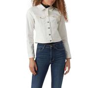 VERO MODA Chaqueta Vmluna LS Slim DNM Mix Ga Noos para mujer, Cloud Dancer, L