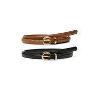 VERO MODA Cinturón 'VMKATJA' cognac / negro 90 cognac / negro