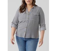 Vero Moda Curve Camisa de mujer manga tres cuartos. Blanco 48/M