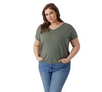 VERO MODA CURVE Camiseta Vmaya SS Cuello en V VMA Noos Curve, Laurel Wreath, M