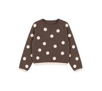 Vero Moda Curve Jersey 'VMCliv' ecru / chocolate XL EUR