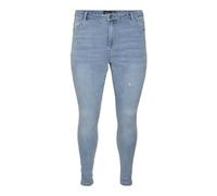 VERO MODA CURVE Vmphia HR Skinny J Gu3162 Curve Noos Pantalones Vaqueros, Mezclilla De Color Azul Claro, 44W x 32L para Mujer