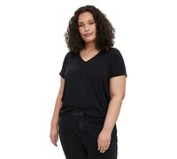 VERO MODA CURVE Vmaya SS V-Neck tee VMA Noos Curve Camiseta, Negro, L para Mujer