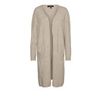 Vero Moda Curve VMDOFFY LS Long Open Cardi GA Noos Cur, Suéter cárdigan Mujer, Sepia Tint/Detail:Melange,
