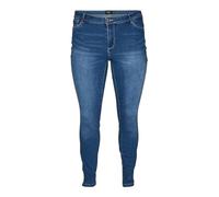 VERO MODA CURVE Vmfanya Vi3312 Ga Cur Noos-Vaqueros Ajustados Pantalones, Medium Blue Denim, 48W x 32L para Mujer