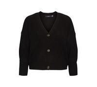 Vero Moda Curve VMLEA LS V-Neck Cuff Cardigan Noos Curve, Suéter cárdigan De Las Mujeres, Black, L-48/50