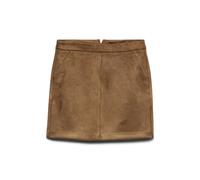 VERO MODA Falda de Terciopelo Mujer Minifalda elástica Corto Lápiz de Terciopelo Tejido Nicki VMDOÑACORT., Color:Marrón Medio, Talla:L