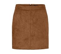 VERO MODA Falda de Terciopelo Mujer Minifalda elástica Corto Lápiz de Terciopelo Tejido Nicki VMDOÑACORT., Color:Marrón Medio, Talla:S