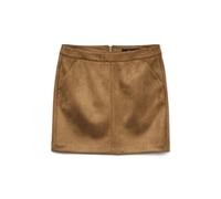 VERO MODA Falda de Terciopelo Mujer Minifalda elástica Corto Lápiz de Terciopelo Tejido Nicki VMDOÑACORT., Color:Marrón Medio, Talla:L
