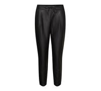 VERO MODA Faux Leather Trousers VMEVA Mid Waist Trousers Black M 34 Black