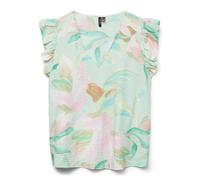 VERO MODA Female Vmjosie Top SL V-Neck Wvn Ga, Birds Egg Green, L Mujeres