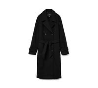 Vero Moda Gabardina femenina VMFORTUNEVEGA Abrigo, Negro, L