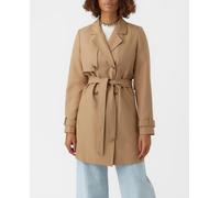 Vero Moda Gabardina midi de mujer con cinturón ajustable. Caramelo 42 (XL)