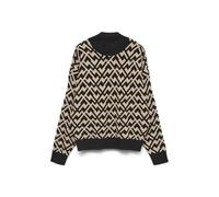 VERO MODA Highneck Pullover Rep Vmaria Art Batwing-Jersey de Cuello Alto, Negro, L para Mujer