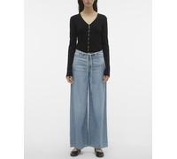 Vero Moda Jeans anchos de mujer con cinturon-cordón. Azul claro 36/26 - Largo 32