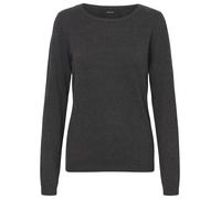 VERO MODA Vmcare Structure LS O-Neck Blouse Noos, suéter Mujer, Gris (Dark Grey Melange), 38 (Talla del Fabricante: X-Large)