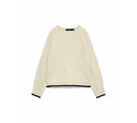 VERO MODA Jersey con cuello de pico. Color Crudo
