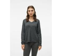 VERO MODA Jersey con cuello de pico de punto bobo. Color gris