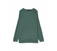 VERO MODA Jersey con cuello de pico de punto bobo. Color Verde