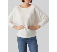 VERO MODA Vmnora Noos-Chaqueta de Cuello Alto 3/4 Suéter, Blanco Nieve, XL para Mujer