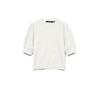 Vero Moda Jersey de Punto para Mujer, Blanca Nieve/Detalle: Melange, S