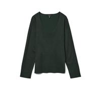 Vero Moda Jersey de Punto para Mujer, Corte Holgado, Cuello en V, Manga Larga, puños Acanalados, Pine Grove, XS