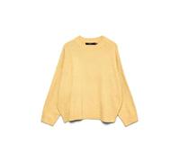 VERO MODA Jersey de Punto para Mujer Corte Holgado Cuello Redondo Hombros caídos Manga Larga