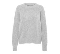 VERO MODA Jersey de Punto para Mujer Corte Holgado Cuello Redondo Hombros caídos Manga Larga, Color:Gris-2, Talla:M