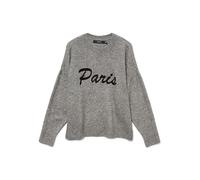 VERO MODA Vmboom LS O-Neck Text Jersey Noos, Color Gris., L