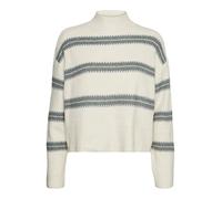 VERO MODA Vmdazzle LS Highneck Ga Boo Jersey Punto, Abeduro/Rayas: w. bálsamo Verde, L para Mujer