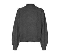 VERO MODA VMLEAF Suéter de Punto sin Cierre, Gris Oscuro, L, Gris Oscuro, L