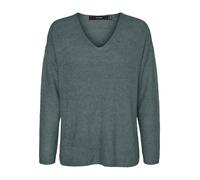 VERO MODA Jersey de Punto para Mujer VMCREWLEFILE, Balsam Green/Detail:Melange, S