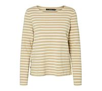 VERO MODA Jersey Mujer S Beige 10223724 VMSAILOR LS Stripe Blouse Boo Nomad Pristine