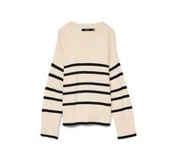 Vero Moda Jersey Saba con Cuello Redondo para Mujer, Abedul Negro, XS