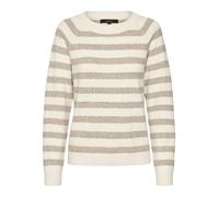 VERO MODA Jersey 'Doffy' ecru / marrón, Talla XL