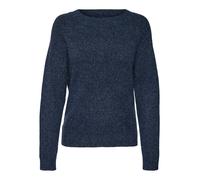 VERO MODA Vmdoffy LS O-Neck Blouse Ga Noos Suéter, Blazer Azul Marino/Detalle: W. Black Melange, S para Mujer
