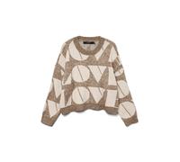 VERO MODA Jersey 'VMLove' crema / marrón claro M crema / marrón claro