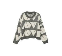 VERO MODA Jersey 'VMLOVE' gris moteado / blanco XS gris moteado / blanco