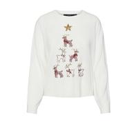 VERO MODA Jersey 'VMORNAMENTS/PYRAMIDE' marrón / gris / blanco L marrón / gris / blanco