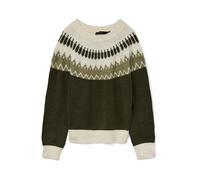 VERO MODA Jersey 'VMSIMONE' crema / oliva / verde oscuro XS crema / oliva / verde oscuro