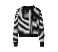 VERO MODA Vmuranus LS Oneck Cropped Jersey Ga BF Punto, Negro/Detalle: W. Birch Melange, XL para Mujer