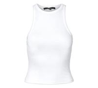 VERO MODA Vmroma S/L Rib Top Jrs Noos Tops, Blanco Brillante, Mujeres