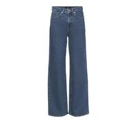 Vero Moda Mujer Corte Ancho VMTESSA Cintura Alta Corte Ancho Vaqueros, Medio De Mezclilla Azul, 26W / 32L