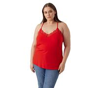 VERO MODA Mujer Vmana S/L Lace Ga Noos Curve Top, Goji Berry., M