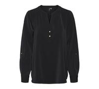 VERO MODA Mujer Vmani LS Top WVN Ga Noos Blusa de Manga Larga, Negro, M