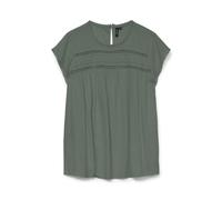 Vero Moda Mujer Vmdebbie Plisado S/L Top Ga Noos Corona Laurel, Laurel Wreath, Medium